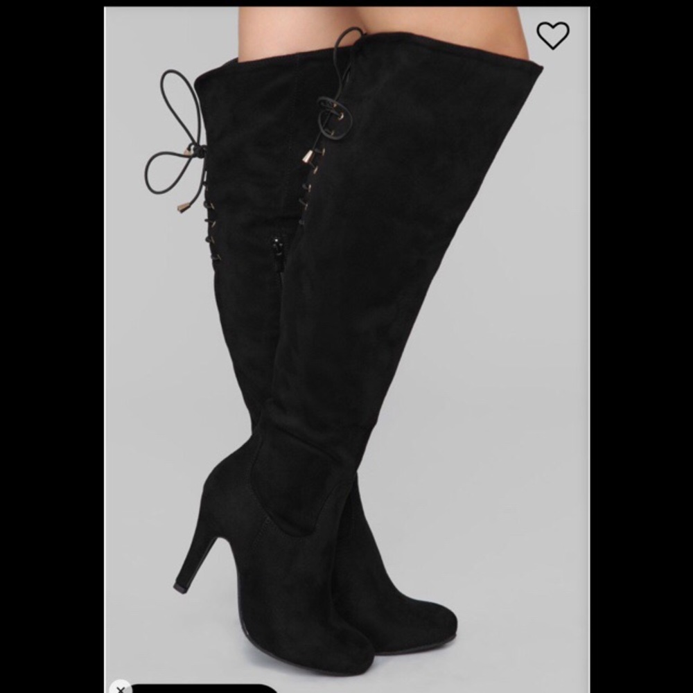 Fashion nova Black heel boots